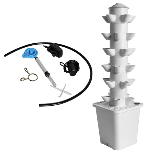 Space-saving 30-plant hydroponic garden tower