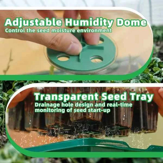 5-Pack Seed Starter Kit with LED Grow Lights – Indoor Propagation Trays with Humidity Domes