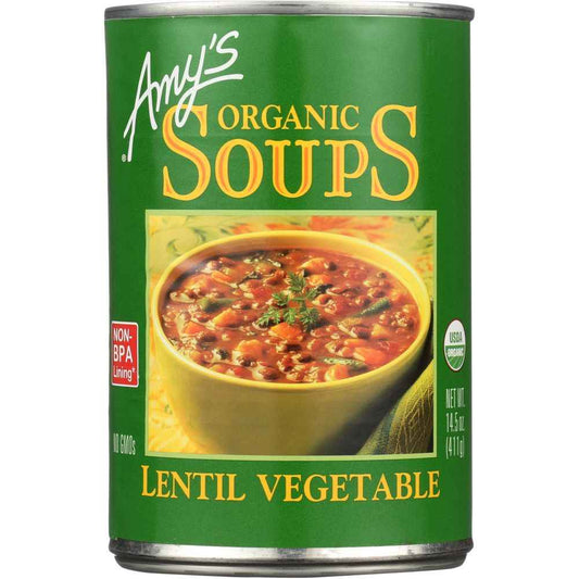 AMY'S: Organic Lentil Vegetable Soup, 14.5 oz
