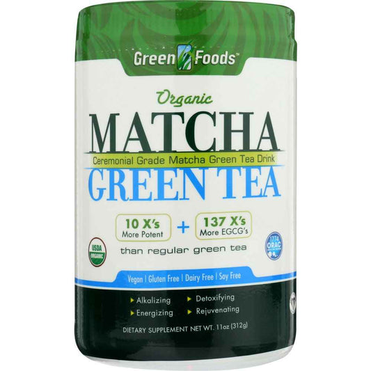 GREEN FOODS: Organic Matcha Green Tea, 11 oz