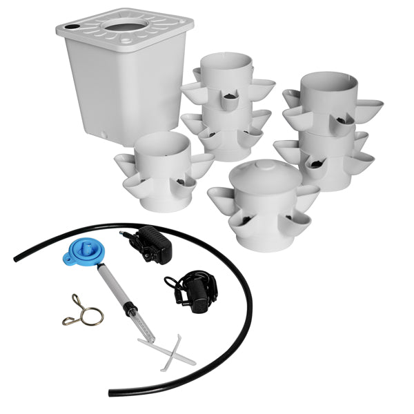 Compact white hydroponic garden system for home growing