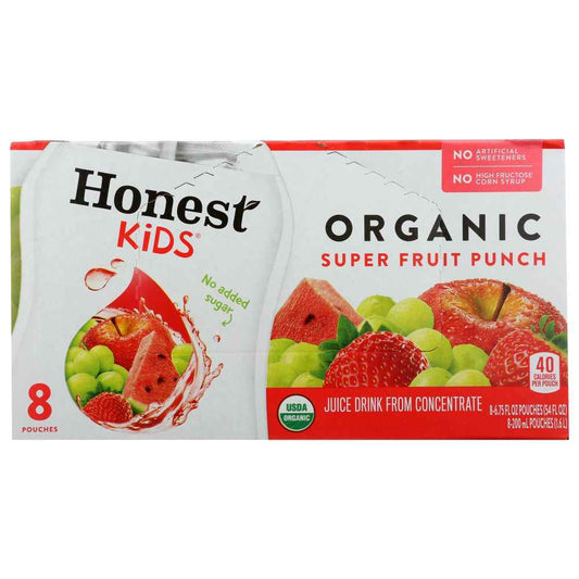 Honest Kids Super Fruit Punch, Organic Juice Drink, 6 Fl oz Juice Boxes
