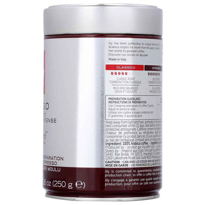 ILLY: Espresso Dark Roast Ground Coffee, 8.8 oz