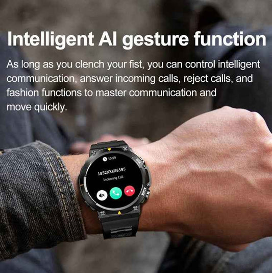 MAX18 Smartwatch for Men – 1.43" AMOLED Display, Bluetooth Calling & AI Voice